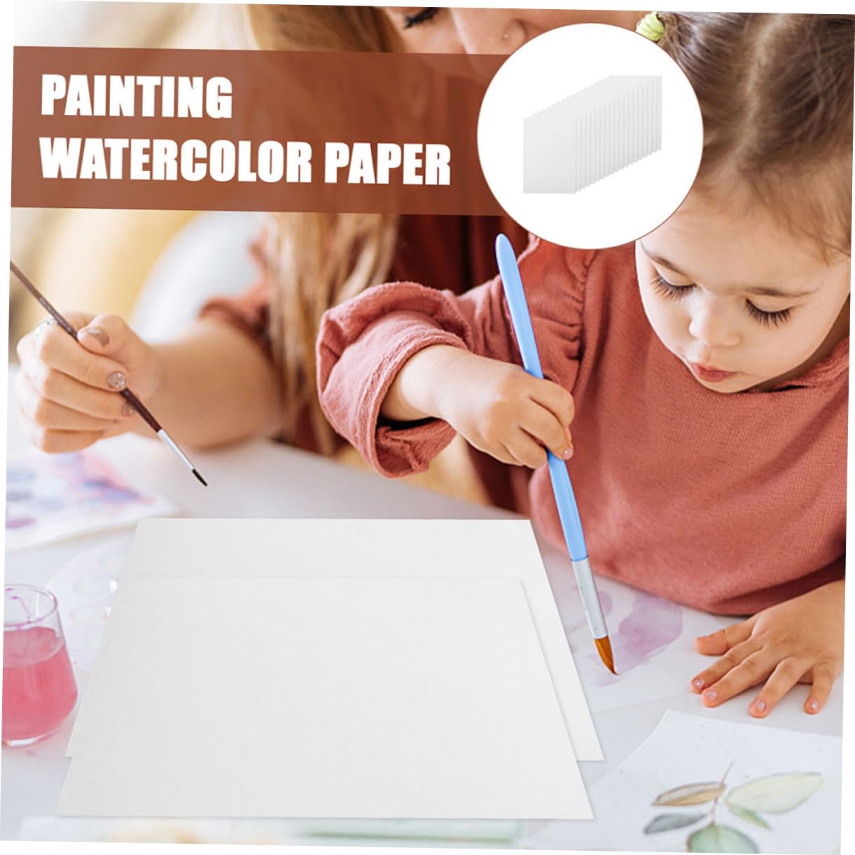 STOBOK 100 Blatt 160 G Dickes Aquarellpapier 8k Glattes Baumwollpapier Aquarellmasse Für Zeichenkünstler Malpapier Verschleißfest Für Künstleranfänger