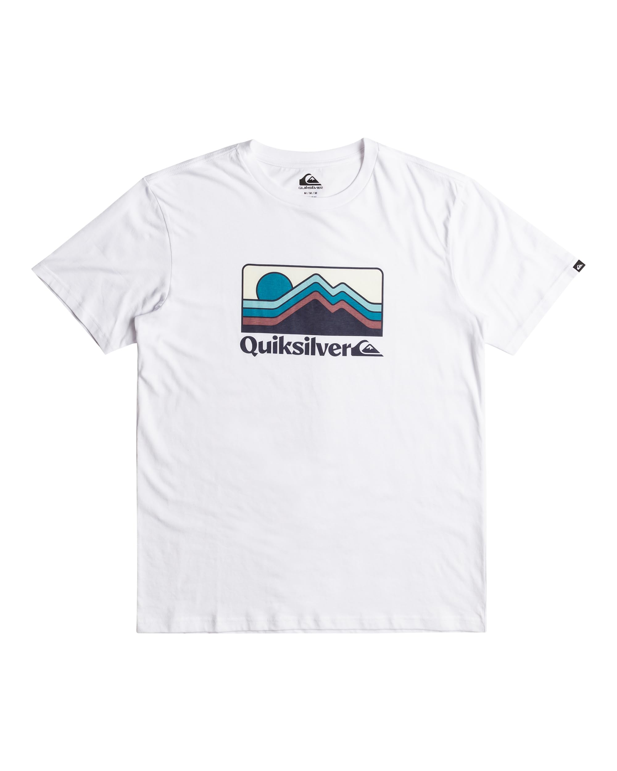 Quiksilver Short-Sleeved T-Shirt Men QS Gradient Mountains SS XS White