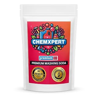 CHEMXPERT Washing Soda Powder 5 Kg | 100% Pure Laundry Booster Sodium Carbonate | All-Natural Cleaning Agent for Home & Laundry | Clothes and General Purpose Cleaning