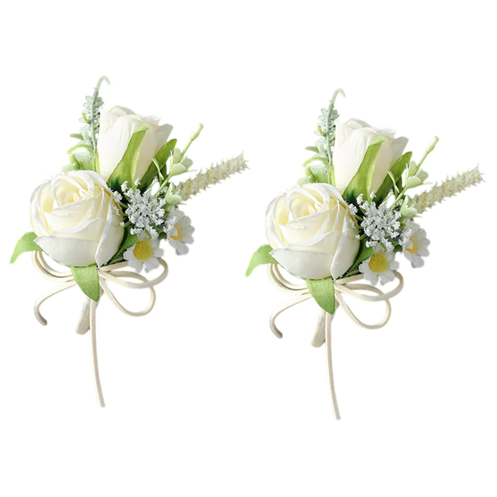 HDOYTXXM Corsage Artificial Floral Boutonnieres for Bridesmaids and Groomsmen Wedding Prom Party Decorations Elegant Boutonniere Decorations