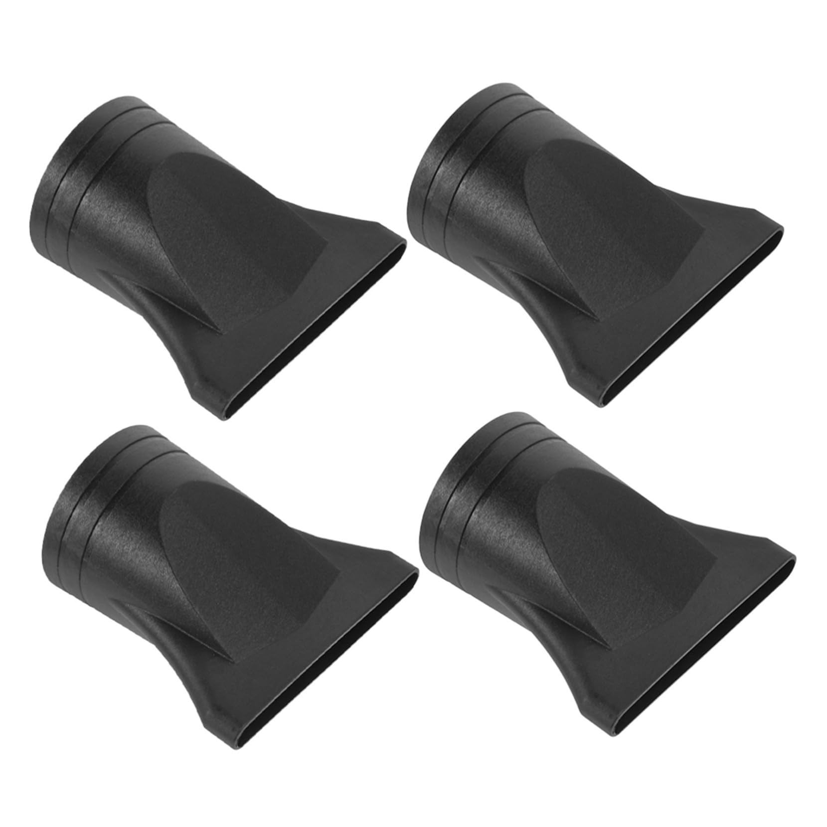 Mikikit 4 Boquillas para Secador de Pelo Negro de Plástico Instalación Fácil y Diseño de Precisión, Accesorios Compatibles para Boquillas de 4-4.8cm Ideales para Uso en Casa o Salón