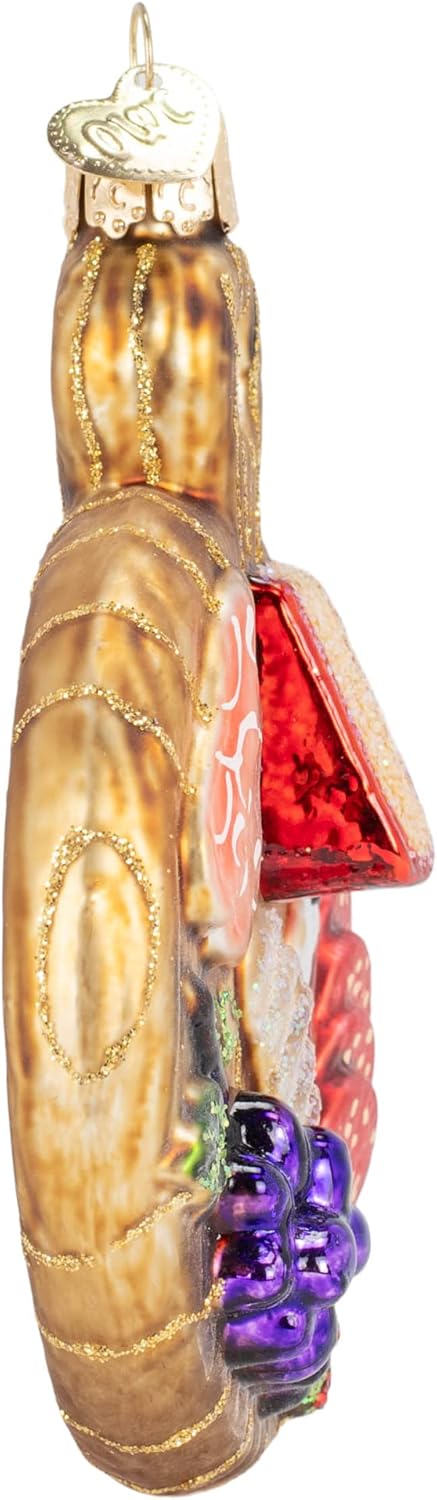 Old World Christmas Charcuterie Board Glass Blown Ornament for Christmas Tree, Handcrafted Holiday Decoration, Food Collection - Image 3