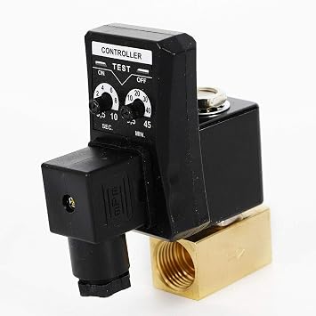 Automatic Drain Valve 1/2 Electronic Timed 2 way Direct-acting Air Compressor Gas Tank Drain Valve AC 110V 50Hz (US Stock)