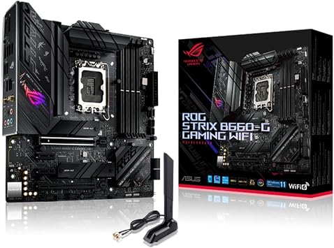 ASUS INTEL 12th Generation CPU LGA1700 Compatible B660 Chipset mATX Motherboard ROG STRIX B660-G Gaming WiFi