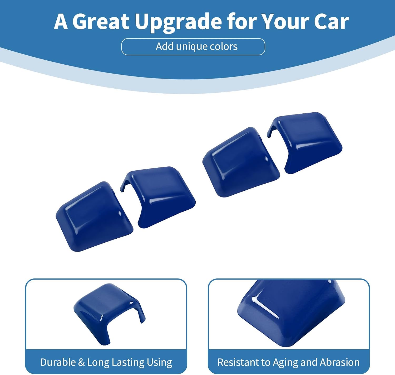 for Challenger Roof Handle Trim Cover Fit for Dodge Challenger 2010-2023 Blue Interior Accessories 4pcs