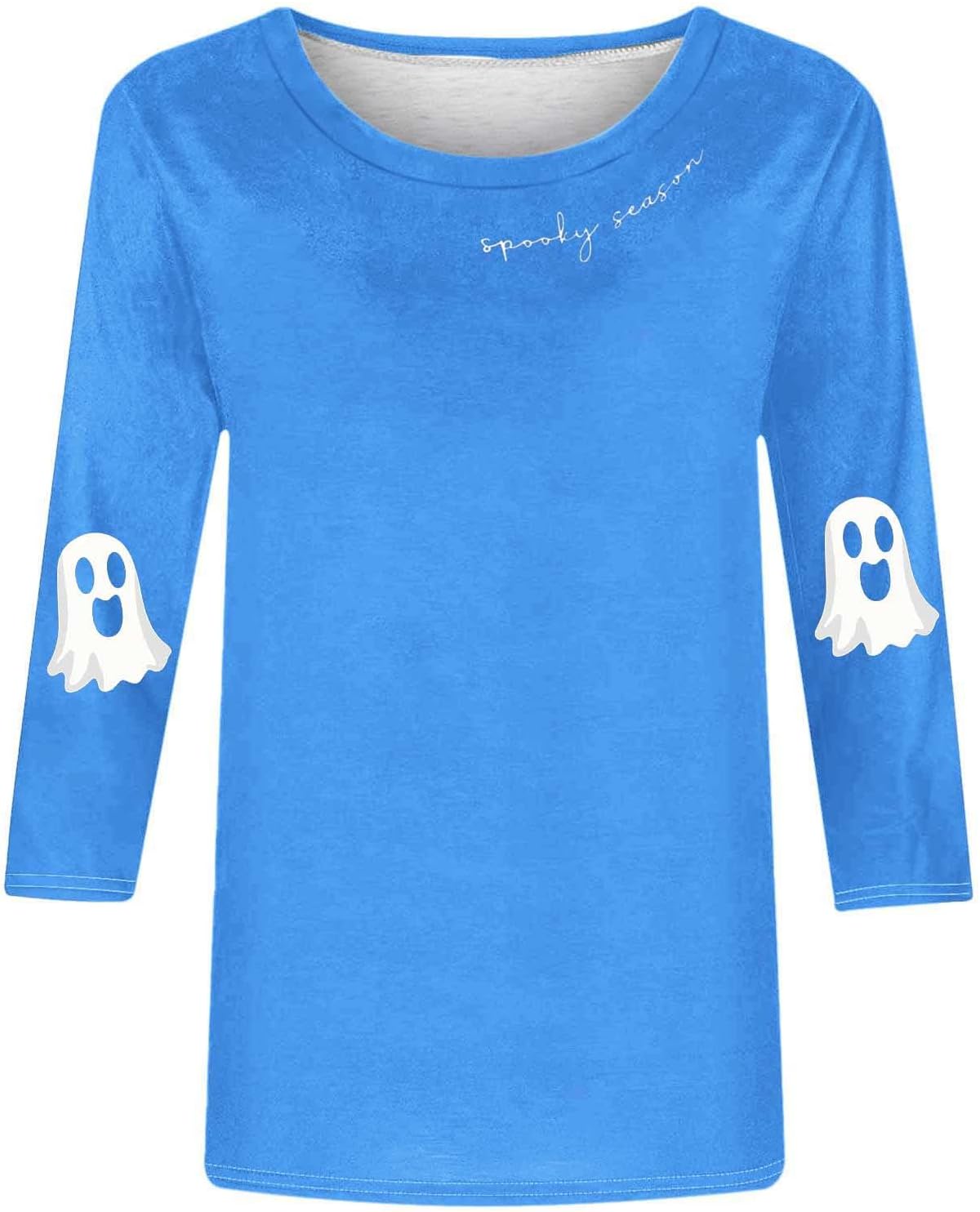 Spooky Season Shirt for Womens Halloween Ghost Halloween Costumes Funny Cute Crewneck Tops Graphic Tshirts