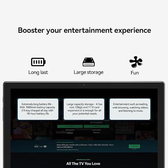 Android Tablet, 2026 Latest 10 inch Android 14 Tablet, MTK8183 Octa-Core, 16GB 128GB 1TB Expansion, 2.4/5G WiFi, 21MP Camera, Gemini AI 2.0, Tablets with Keyboard, Mouse, Case etc