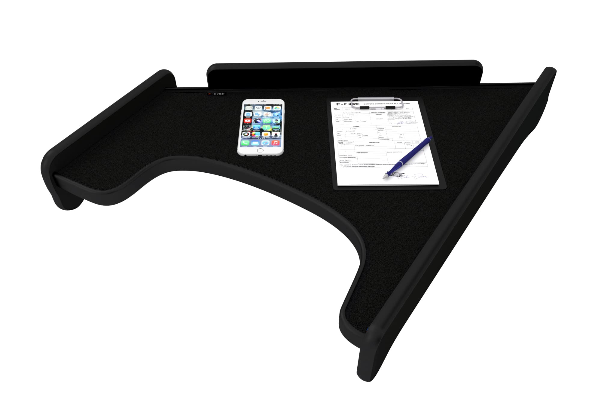 F-CORE Tavolini per cruscotto Camion Compatibile per IVECO STRALIS 01.02-12.12 Centrale Active Space Nero