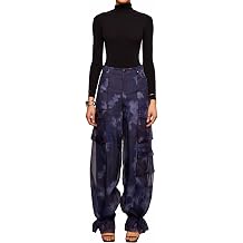 AMUR Womens Bridgette Organza Cargo Pants