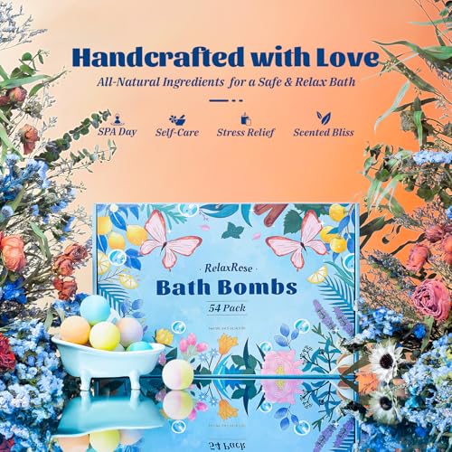Relaxrose SJM11 Bath Bombs Gift Set, 54 Pack Handmade Shower Bombs thumb #5