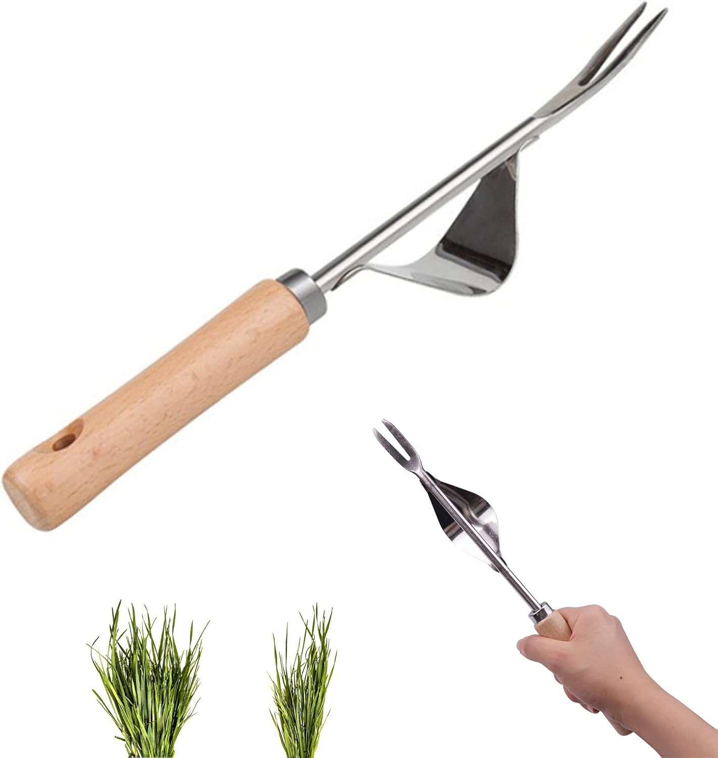 Jetisva Garden Weed Puller Hand Weed Remover Tool with Long Handle