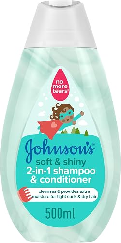 Johnson's Baby Soft & Shiny 2-in-1 Shampoo & Conditioner, 500ml