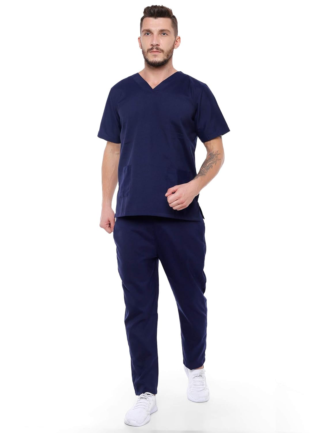 Associated Uniforms Mens Scrub Suit - Ideal for Doctors, Dentists and Healthcare Professionals. (NAVY BLUE - XL) Associated Uniforms Mens Scrub Suit - Ideal for Doctors, Dentists and Healthcare Professionals. (NAVY BLUE - XL)