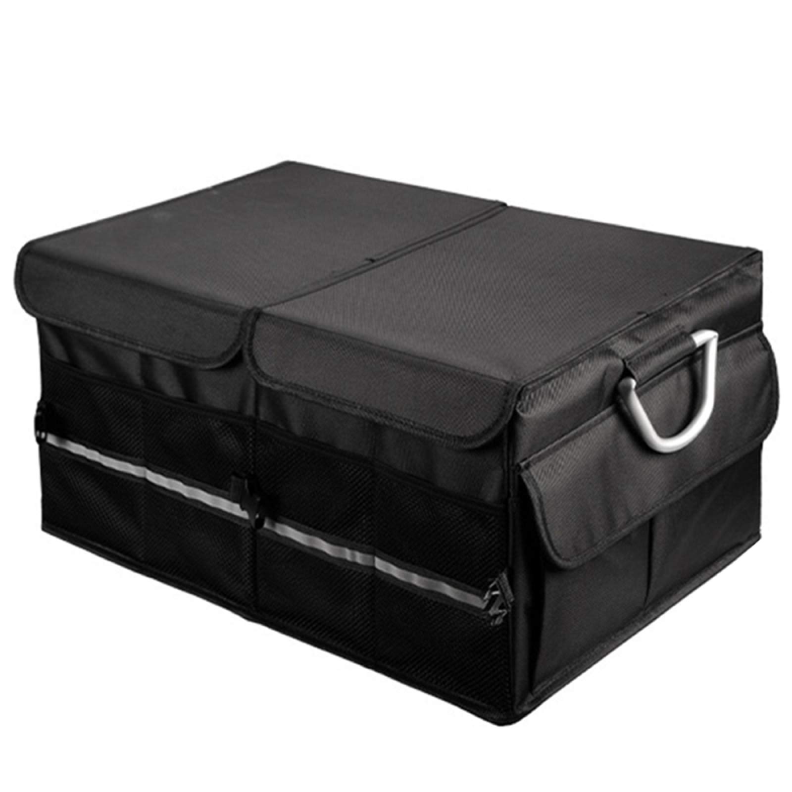 Bolsas Organizadoras para Maletero De Coche Alta Capacidad Plegable Organizadores De Maletero Impermeables Caja De Almacenamiento para Vehículos De Viaje Volumen 60l,Black