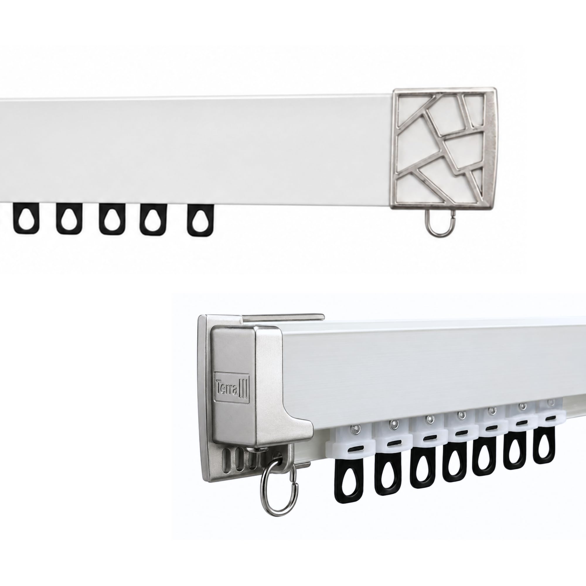 6 FT Elite Curtain Track System – Premium Aluminum Straight Rail, Smooth Glide Rollers, Mounting Brackets & End Caps Included For All Window And Doors-image-36