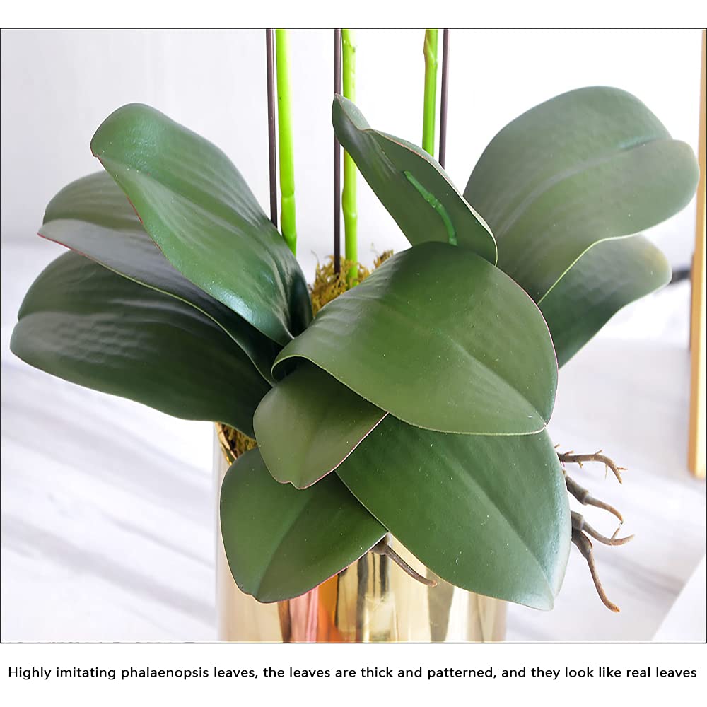 Rośliny doniczkowe Phalaenopsis, realistyczny efekt dotykowy, symulacja kwiatów pasujące wazy ceramiczne, odpowiednie na meble weselne, biurka, dekoracje domowe, A4
