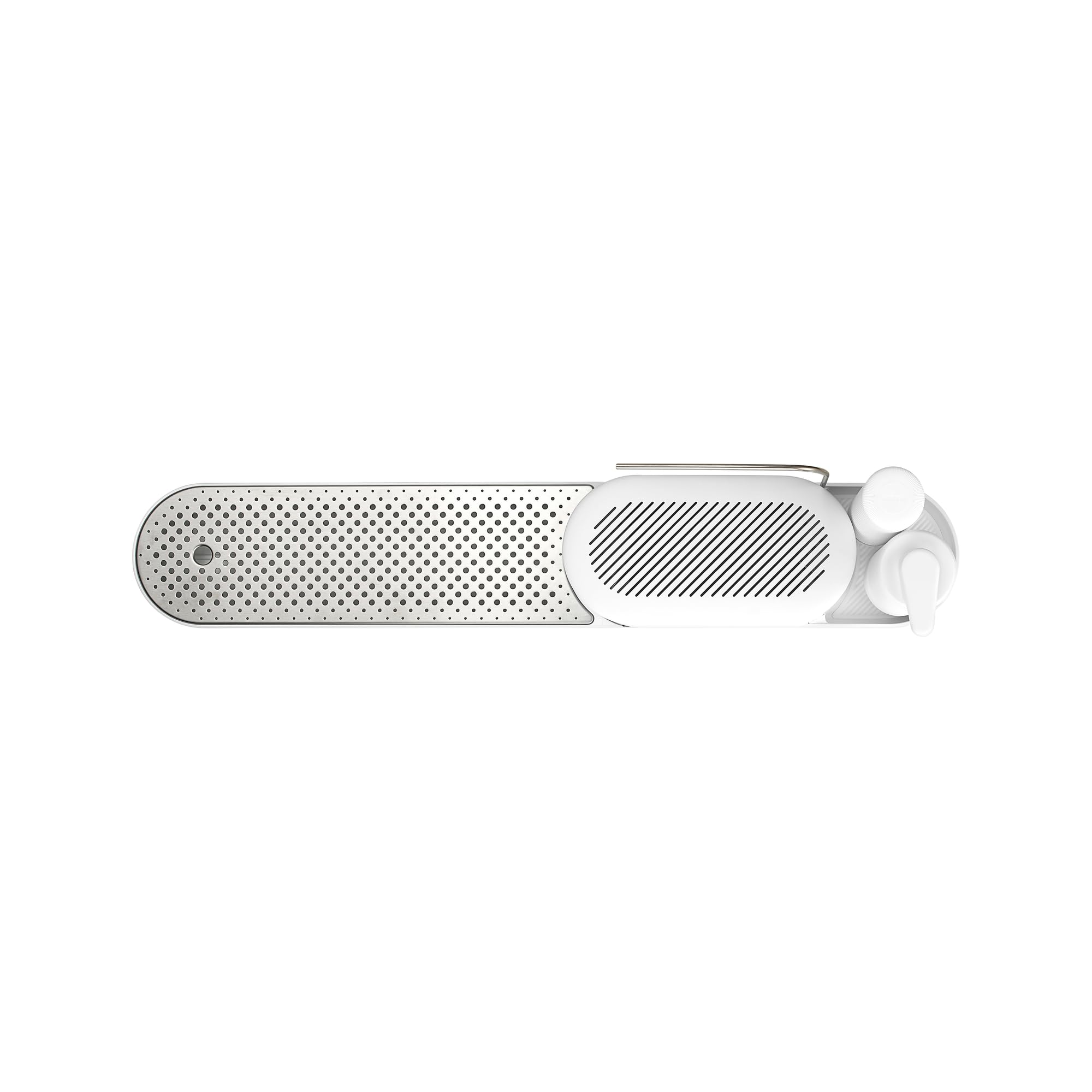 Brabantia - Conjunto SinkStyle con organizador fregadero, bandeja de secado, dispensador de jabón y placa de acero inoxidable extraíble - Mineral Fresh White