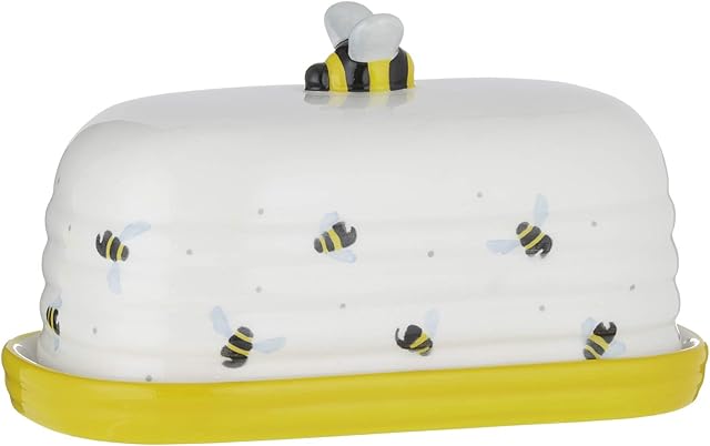 Price & Kensington 0059.649 Butter Dish, Ceramic, White