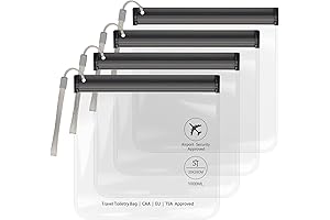 TSA Approved Clear Travel Toiletry Bag Quart Size