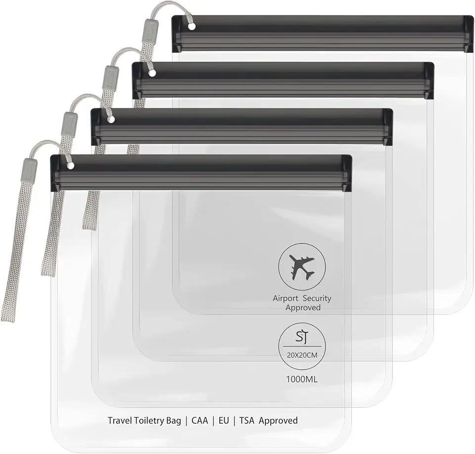 Genomskinlig TSA-godkänd säkerhetsnecessär