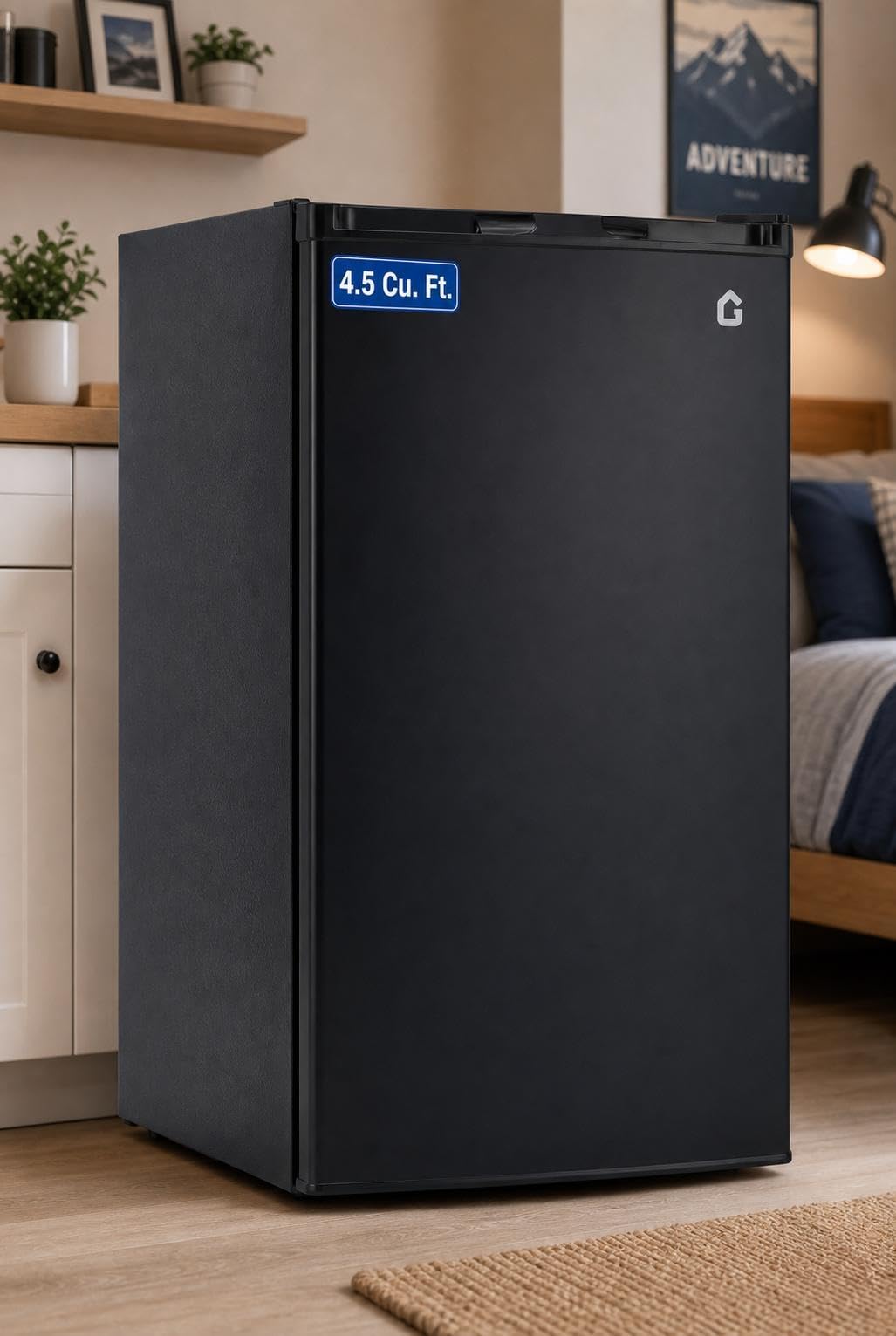 4.5 cu. ft. Compact Mini Fridge, Single Door, Quiet for Dorm, Office