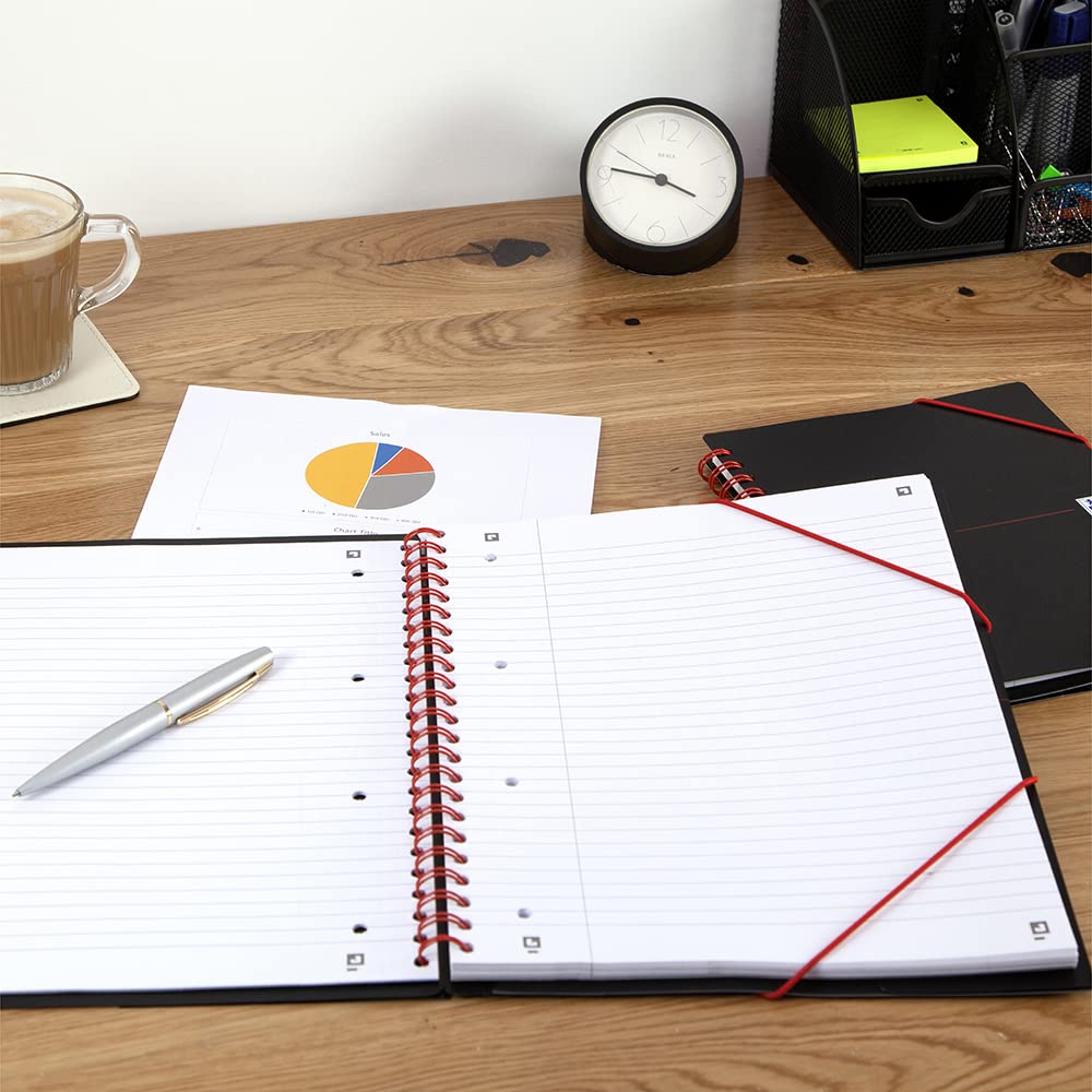 Oxford Tapa Dura Oxford Cuaderno A4 Cuaderno Black N' Red A4 - Tapa Dura, Hojas Rayadas, Papel 90gsm, Negro Y Rojo Cuadernos Oxford Cuaderno Oxford Tapa Dura