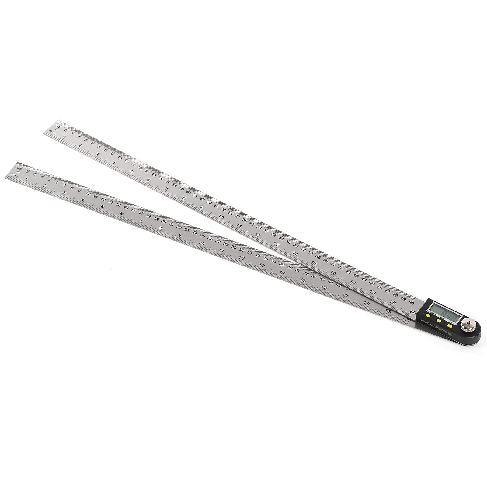 lyrlody Goniometro Digitale, Angolo Elettronico, Righello 500mm Acciaio Inossidabile 0-360 Gradi per Falegnameria