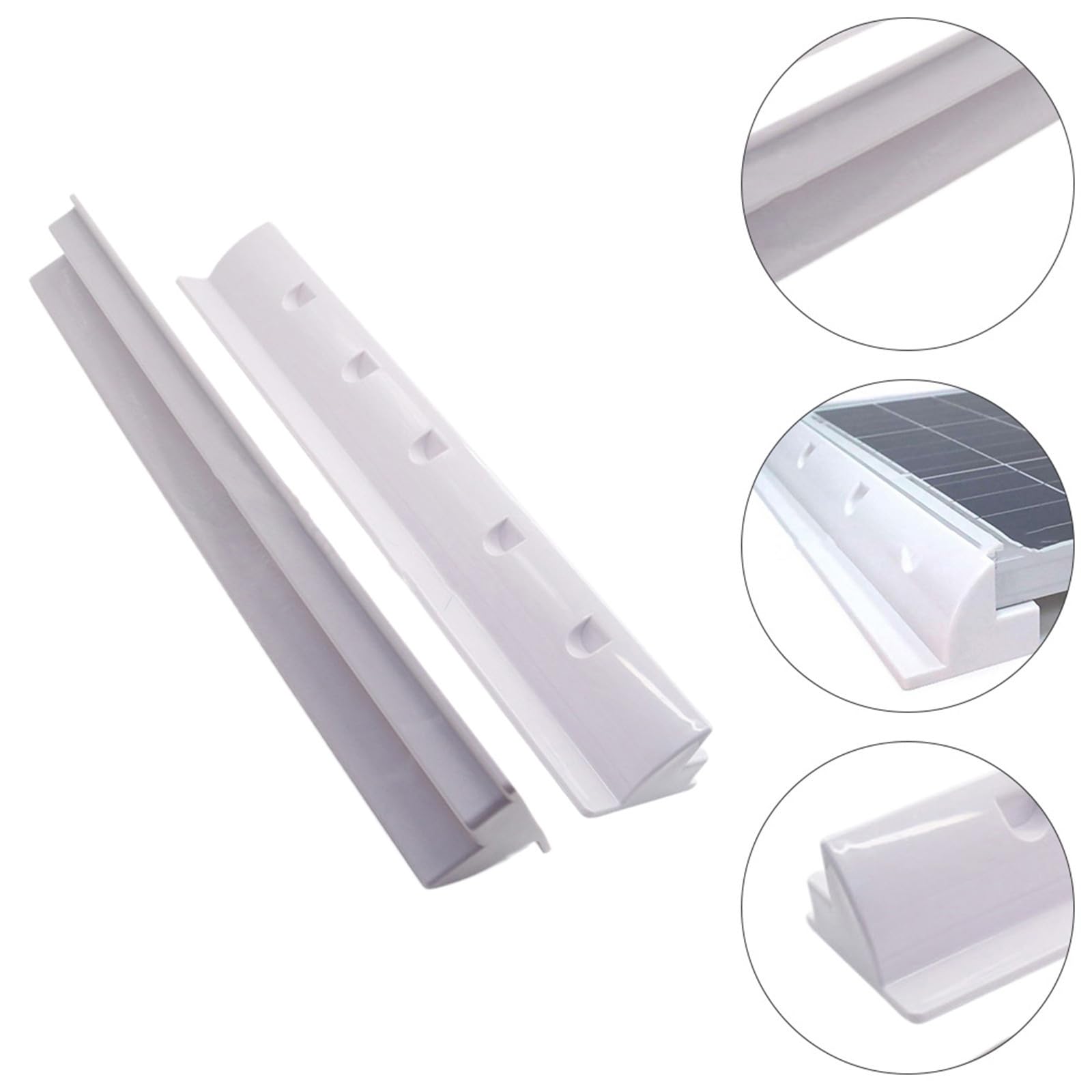 Supporto per Pannello Solare 2 Pezzi Abs Bianco per Tetto