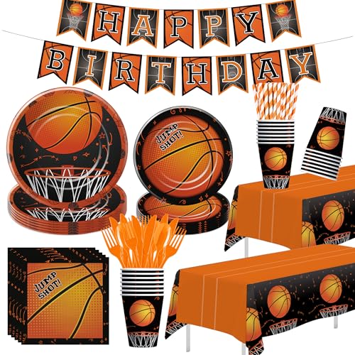 Save 50% on Basketball Party Supplies - Plates, Cups, Banner & More