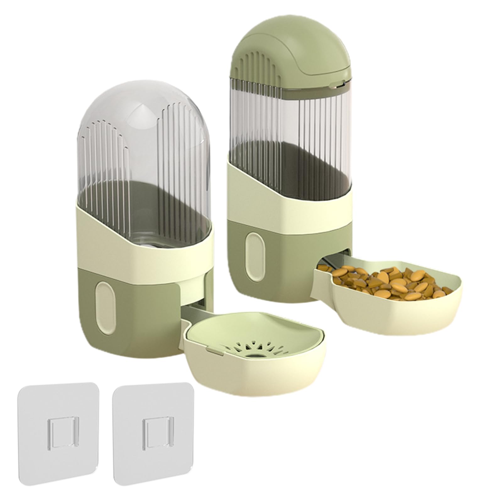 Hangings - Dispenser automatico di cibo per conigli, da appendere, per cibo e abbeveratoio automatico per cuccioli e gattini, conigli, cincillà, ricci, furetti (verde)