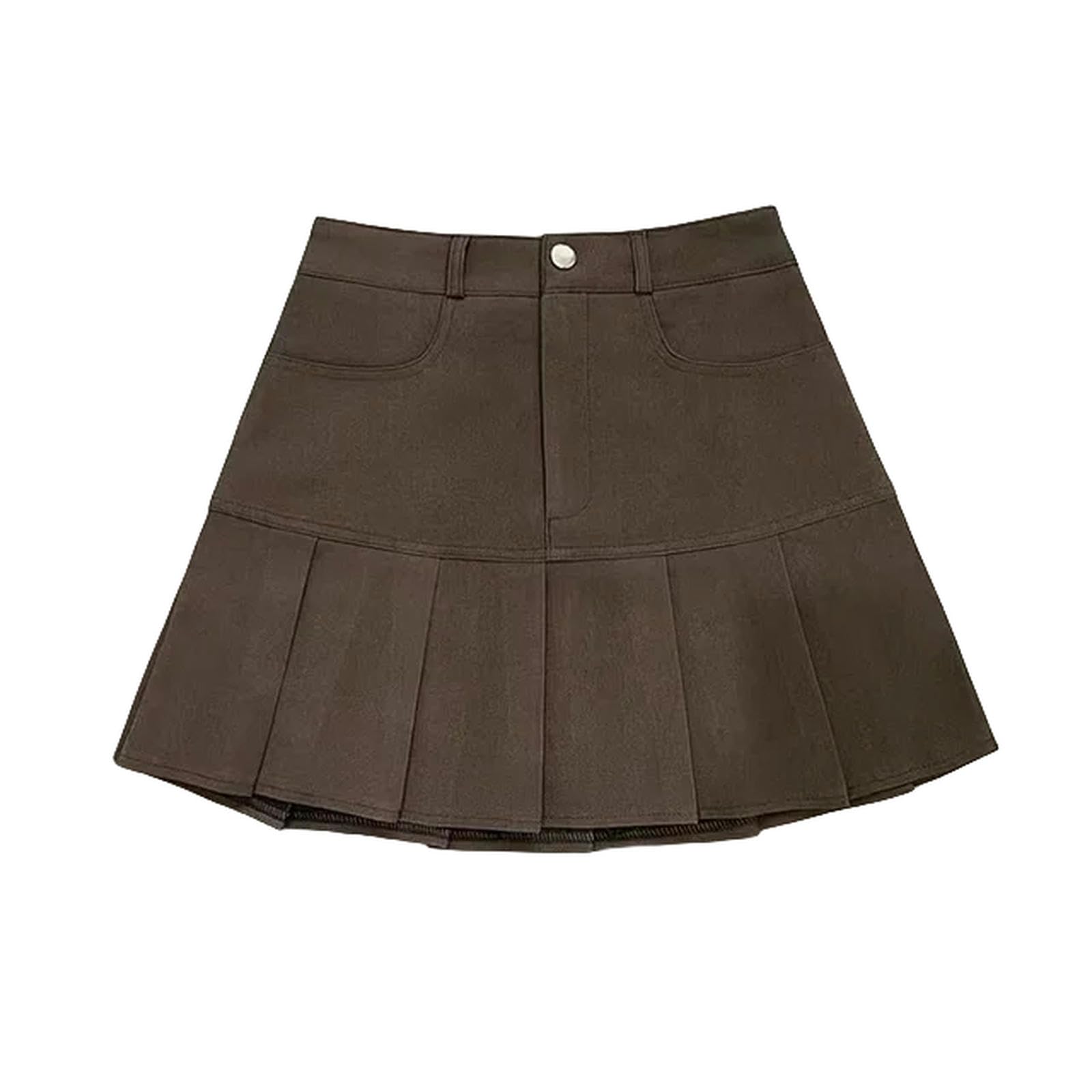 Spódnica Vintage Plisowana Spódnica Z Wysokim Stanem Kobiety College Style Mundury Mini Spódniczki Kobieta Ulica Wąska Spódnica