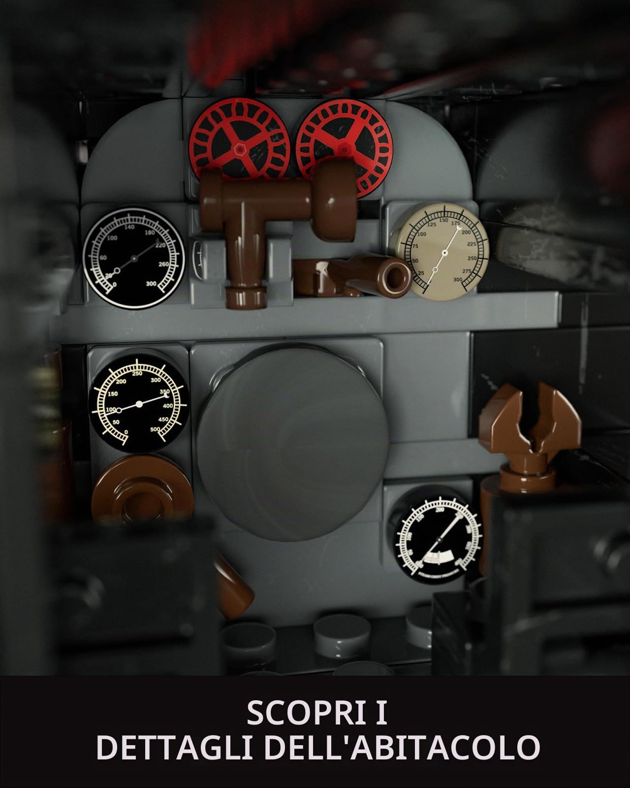 Nifeliz 1225 Set di costruzione di locomotive, giocattolo classico modello di treno a vapore per collezionisti adulti, esposizione e regalo (1.587 PCS, NF10323)