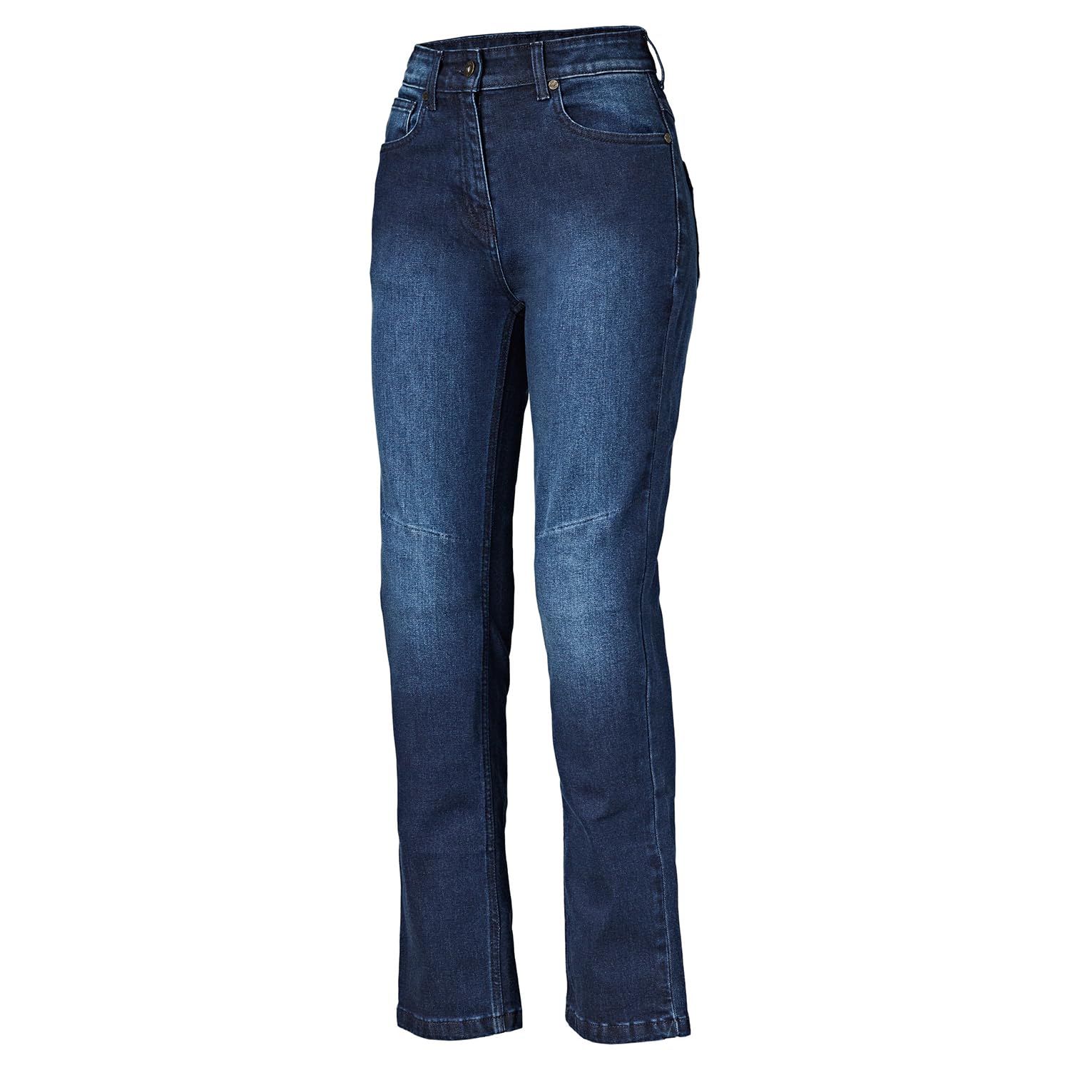 Held Stockton WMS Motorrad Jeans Damen Regular Fit aus Cotton Cordura Stretch - Sommer Motorradhose mit Protektoren d30 Ghost Level 1 - CE Schutzkleidung Klasse AA, Blau gerade, Größe 26/30
