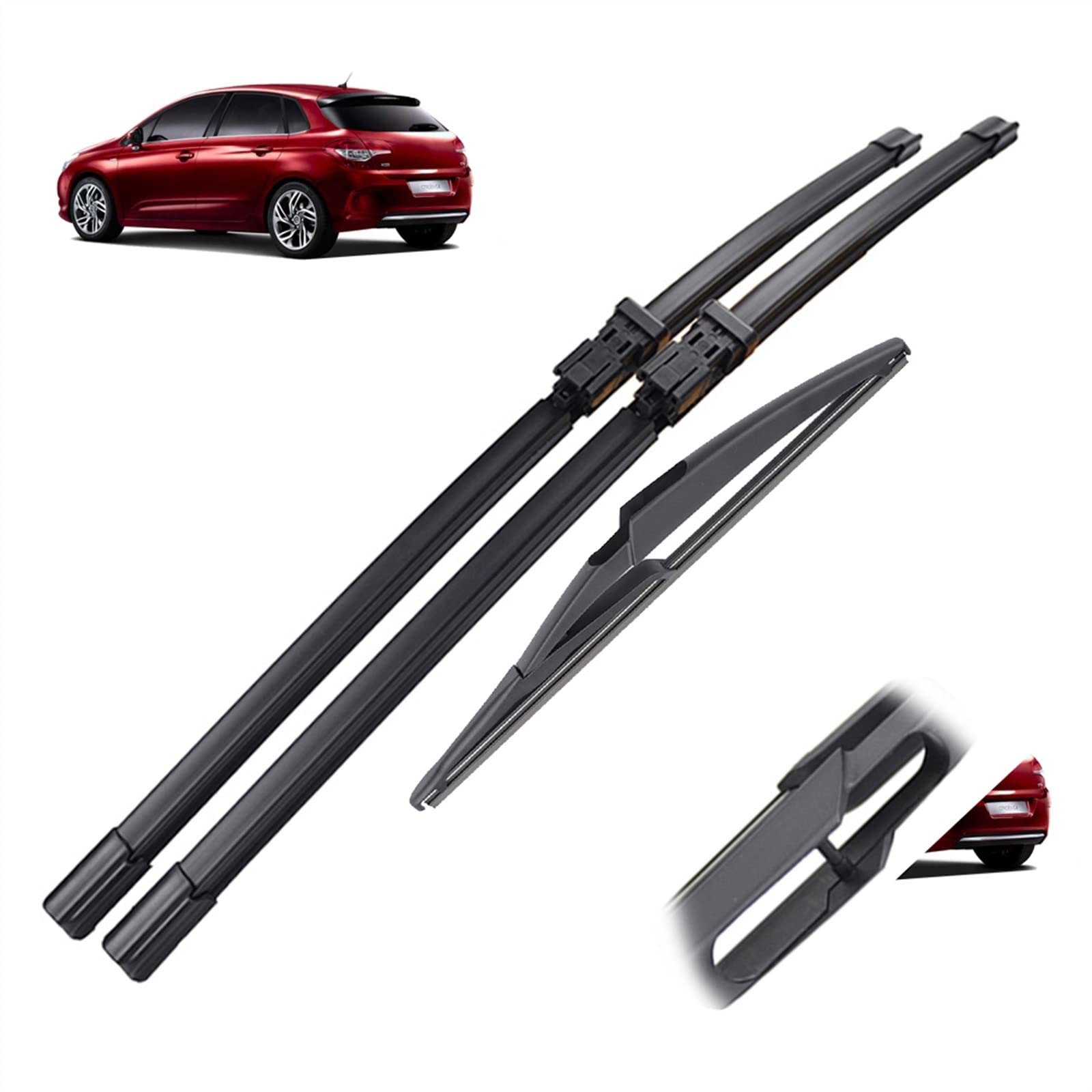 Auto Tergicristallo 30 "26" 12 "Spazzole Tergicristallo Parabrezza Anteriore Lunotto Posteriore Per Citroen C4 Hatchback 2010 2011 2012 2013 2014 2015 2016 2017 2018