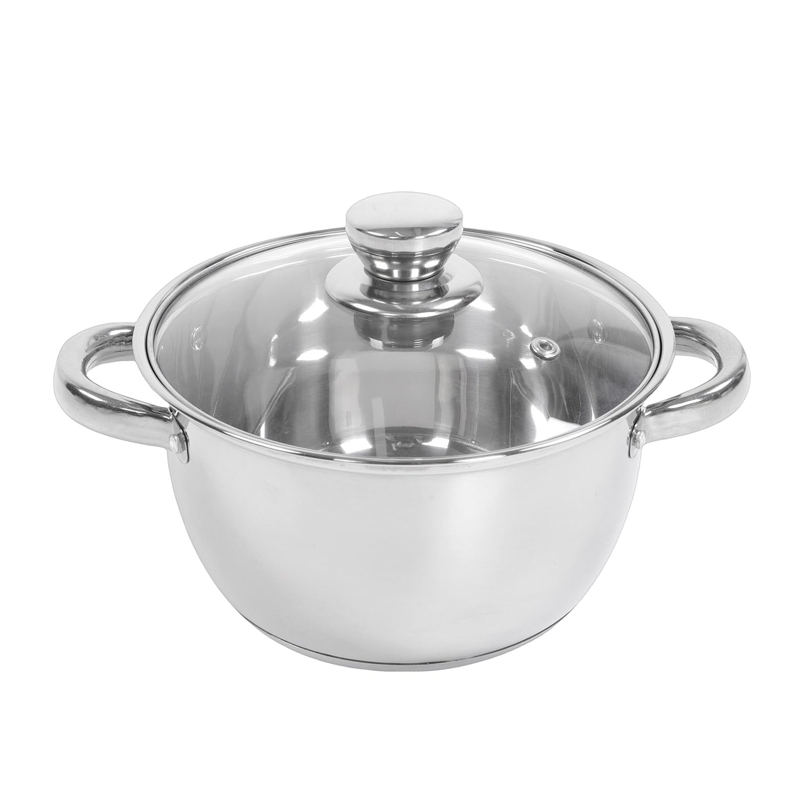 Jectse 15-teiliges Kochgeschirr-Set aus Edelstahl, Töpfe und Pfannen-Set mit Deckel, Küchen-Kochgeschirr- Zum Kochen, Kochutensilien aus Edelstahl, Kochutensilien für die Küche
