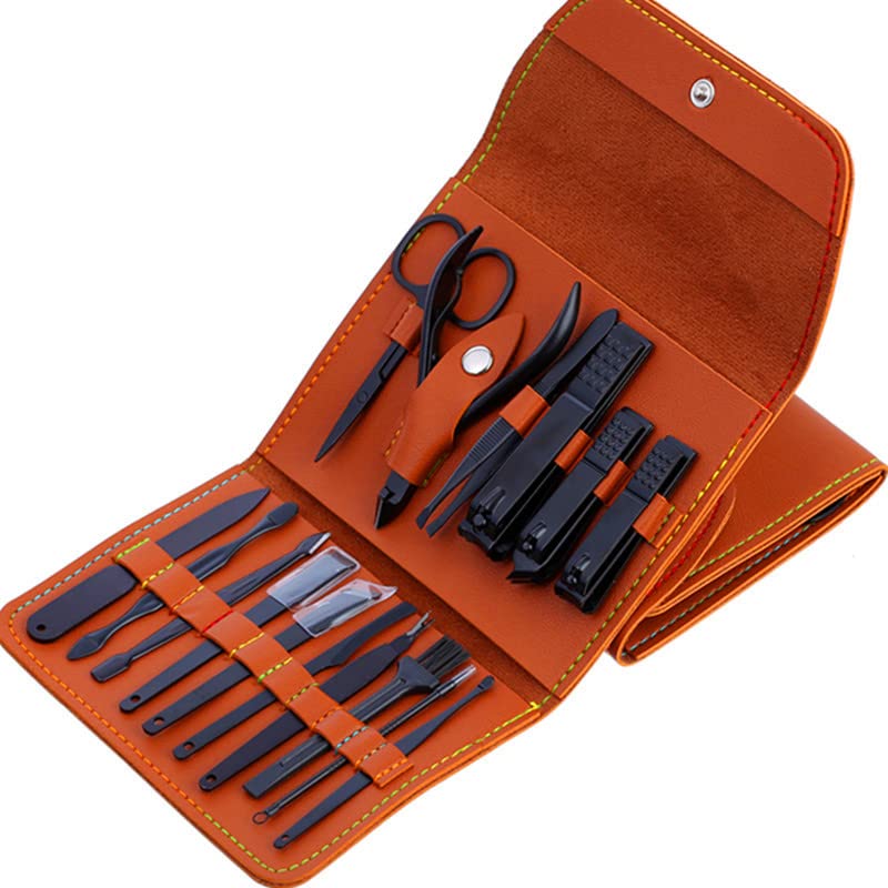Gifts for Men/Women, 16pcs Stainless Steel Manicure Set with PU leather case, Personal care tool
