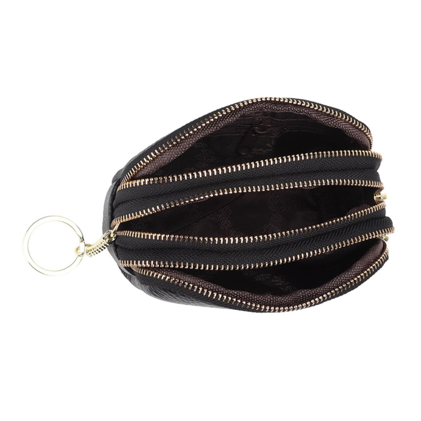 1pièce Porte-Monnaie Cuir De Vache Pouch Zippé pour Changement pour Shopping Voyages
