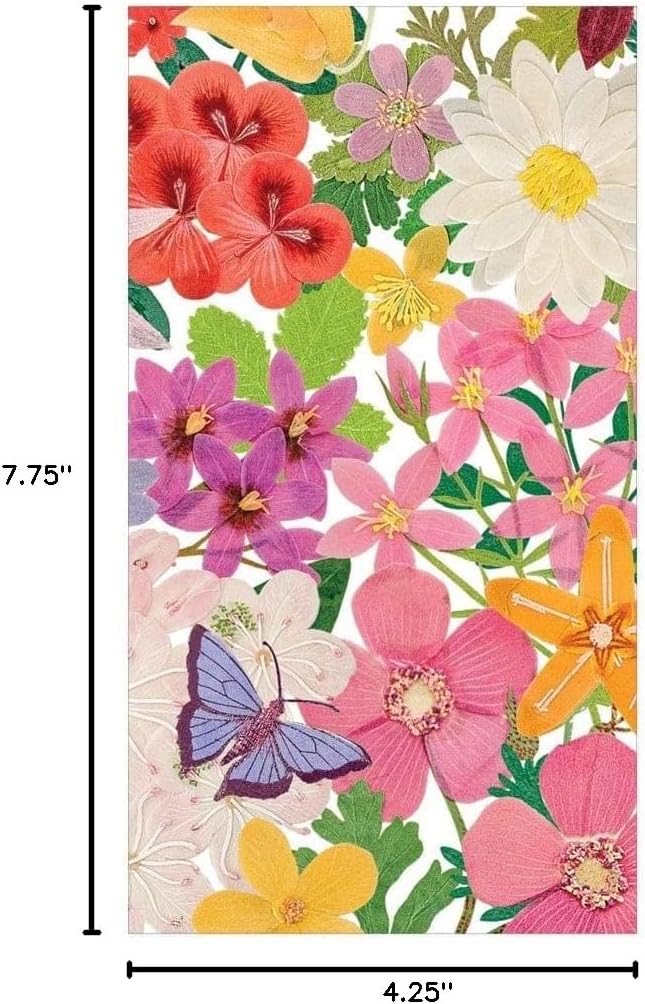 Caspari Halsted Floral Paper Guest Towel Napkins, Four Packs of 15