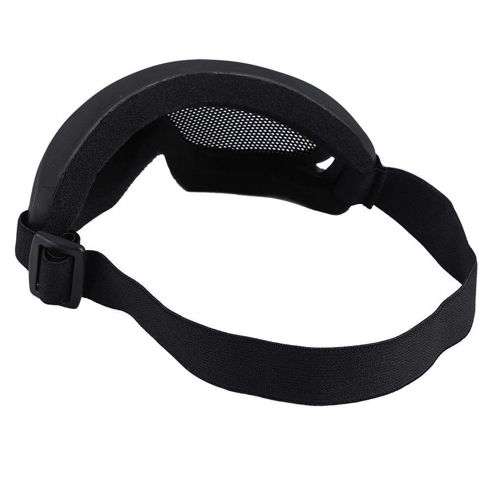 Tbest Airsoft Metal Mesh Goggles Tactical Mesh Goggles Lenti in acciaio Occhiali da sole Mezza viso Copricapi Fascia Googles per il ciclismo all'aperto Running Cam