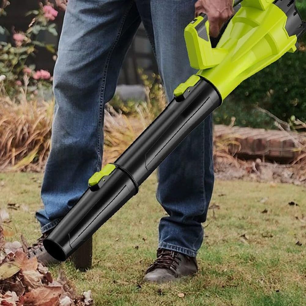 ZYNCUE Soplador de hojas inalámbrico de 20 V MAX con flujo de aire de 580 CFM: capacidad de impulso turbo, 6 ajustes de velocidad, diseño de motor sin escobillas de bajo ruido