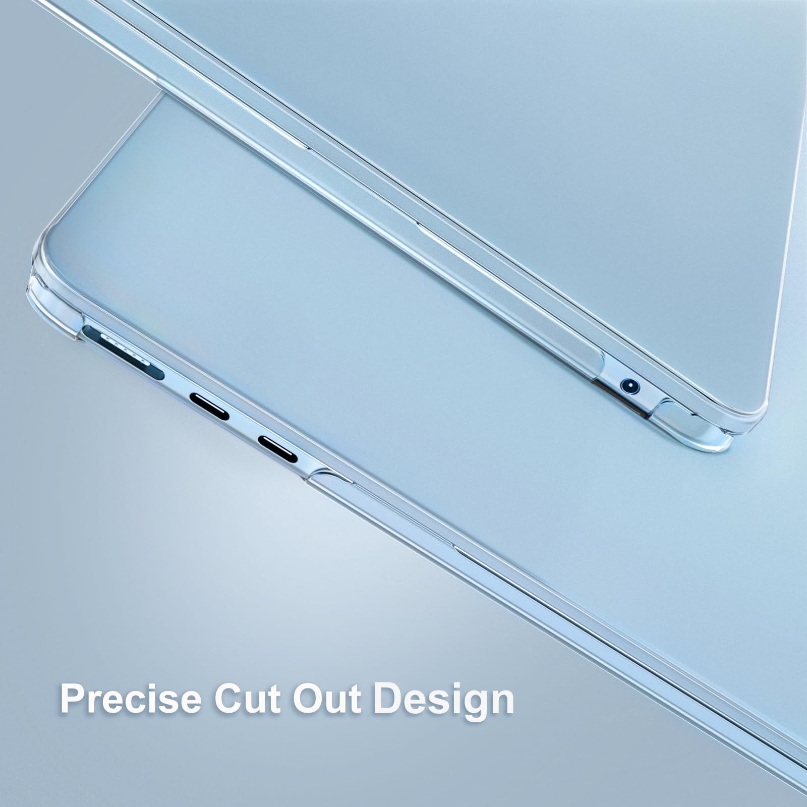 MOSISO Cover Compatibile con MacBook Air 15 Custodia M5 M4 M3 M2 2026 2025-2023 A3448 A3241 A3114 A2941, Cover per Macbook Air 15 Pollici M5 M4 M3 M2&Copritastiera&Pellicola&Borsa, Celeste