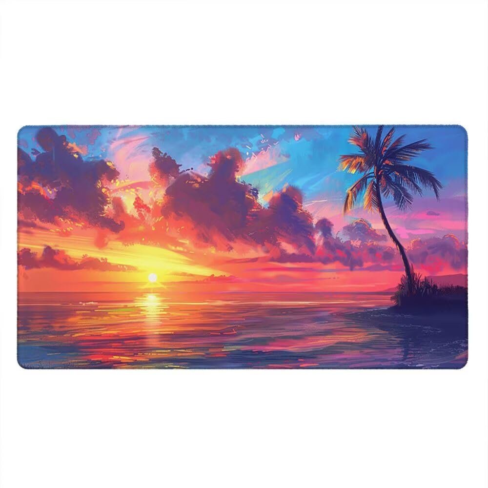 Duża podkładka pod mysz do gier XXL 1800 x 900 x 3 mm ze zszytymi krawędziami, trwała antypoślizgowa podstawa z naturalnej gumy, zmywalna podkładka pod klawiaturę, nadaje się do gier, domu i biura