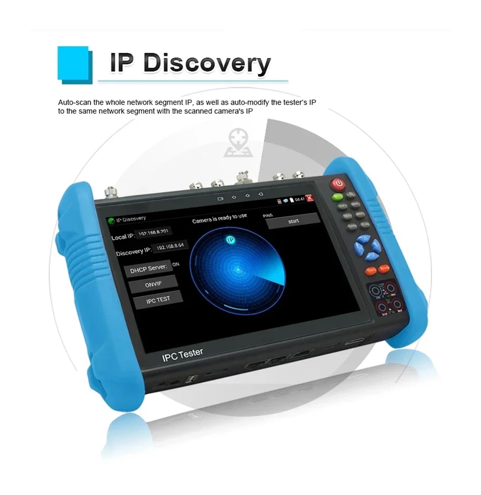 CCTV Tester, IPC-9800Pro CCTV IPC Tester Supporta Test Telecamera IP 8K 8MP AHD TVI SDI CVI VGA HDMI Wifi RJ45 Cavo TDR