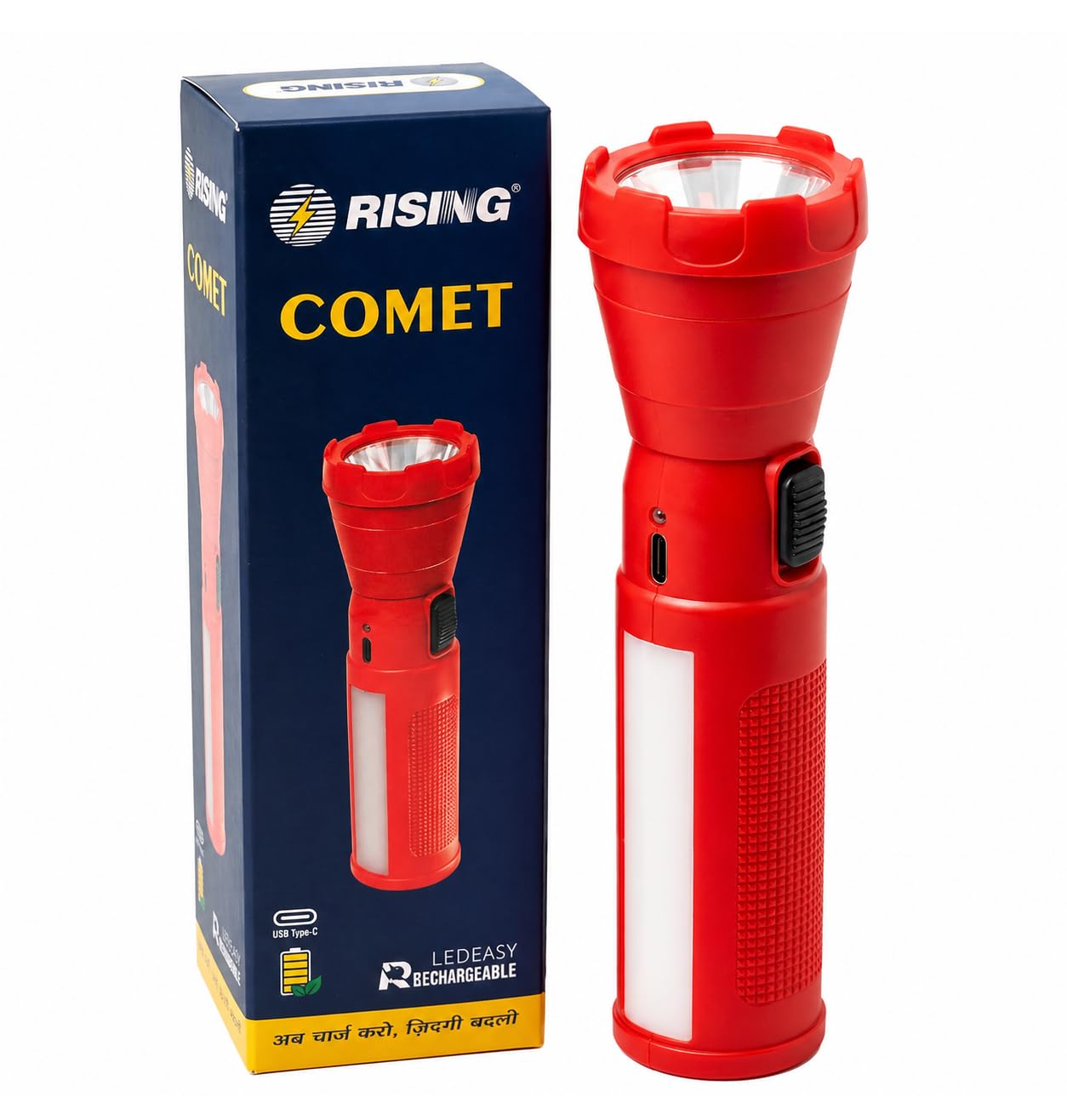 RISING Comet Rechargeable LED Torch | 1200mAh Li-ion Battery | Pocket Torch-picture-57