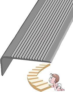 Transition Strip Non-Slip Stair Edge Protector, Rubber Stair Treads, Stair Nosing Strips, Indoor Outdoor Wide Step Stair Edging Trim, Rubber Stair Treads, Width 3x7cm/1.18x2.75in
