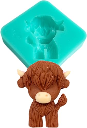 Highland cow highland cattle farm clay polymer clay mold Multi Project Silicone