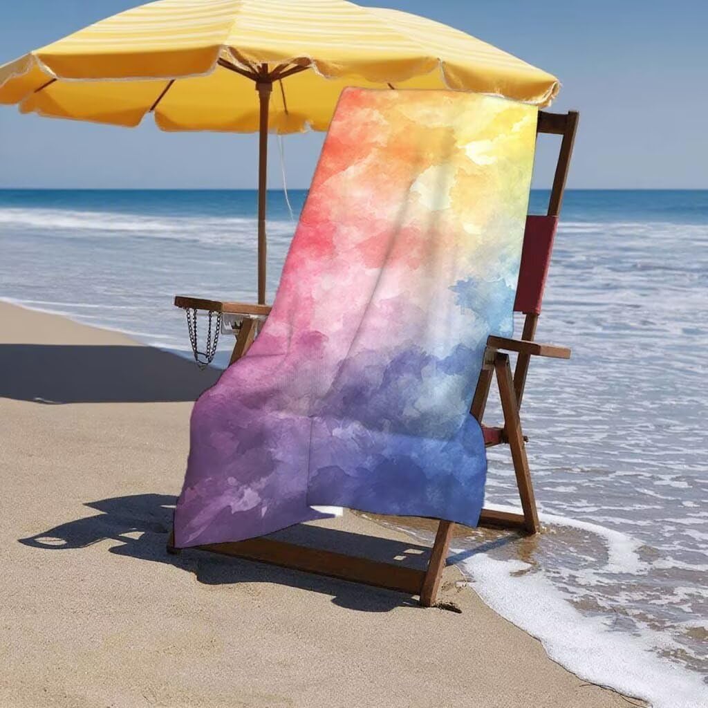Telo Mare XXL 220x100cm/35x70cm, 2 Set Telo Mare Microfibra Sogno Asciugamano Palestra Uomo, Antisabbia, Leggero, Asciugatura Rapida, Teli da Spiaggia Grandi Accessori per Camping Natation Yoga F-82