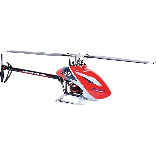 OMPHOBBY M2 EVO MK2 RC Helicopter for Adults Dual Brushless Motors Direct-Drive 6 Channel RC Helicopters Outdoor, Superior 3D Remote Control Plane Gifts Newly Upgraded Mini Drone PNP Red