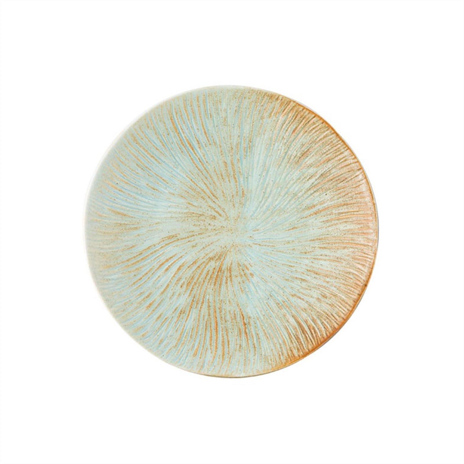 HPTHLY Plate Vintage Dish Plate High-Grade Green Ceramic Hotel Tableware European Light Luxury Steak Dinner Plate Dessert Plate (10 Inch)