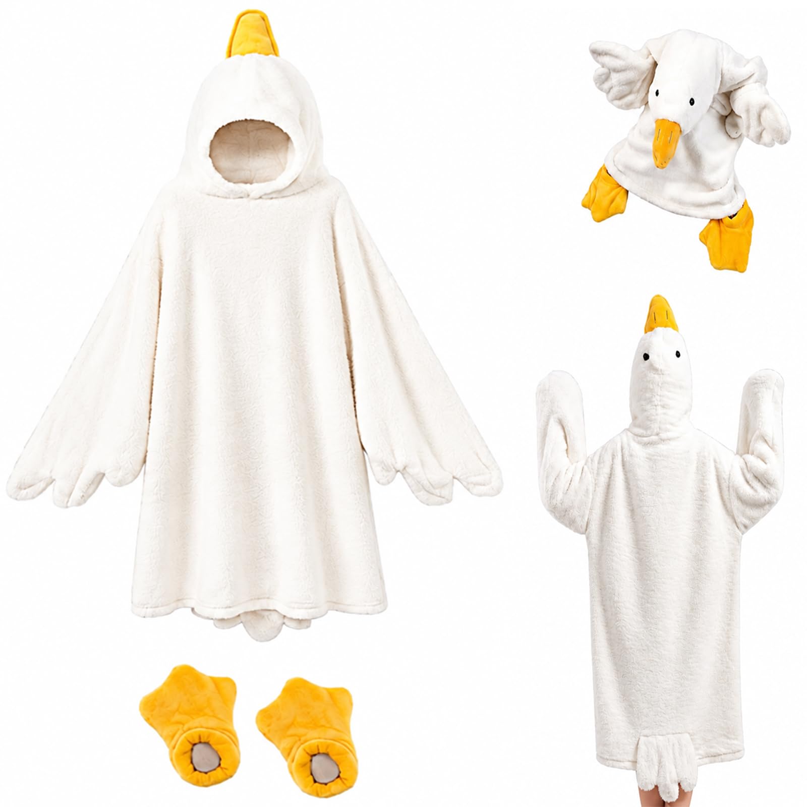 Adult Onesie Pyjamas, Blanket Hoodie Goose Design Lounging Sweatshirt